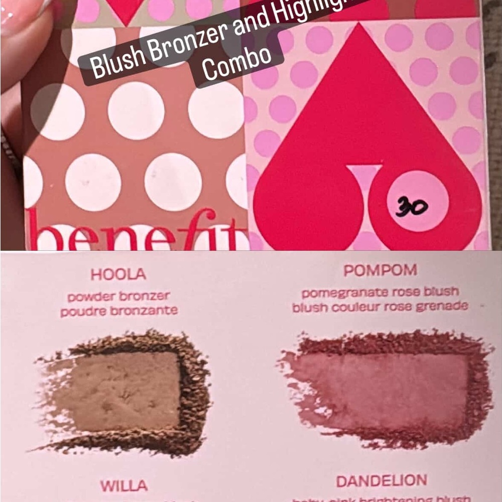 Benefit Hoola and Pompom Blush Duo - Brown and Pink